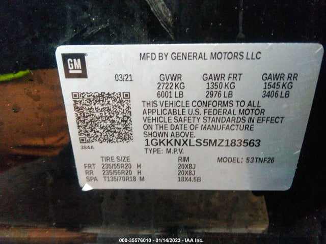 GMC Acadia Denali 2021 1GKKNXLS5MZ183563 Image 9