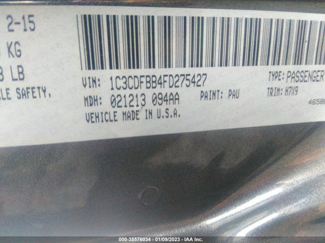 Dodge DART SXT 2015 1C3CDFBB4FD275427 Image 9