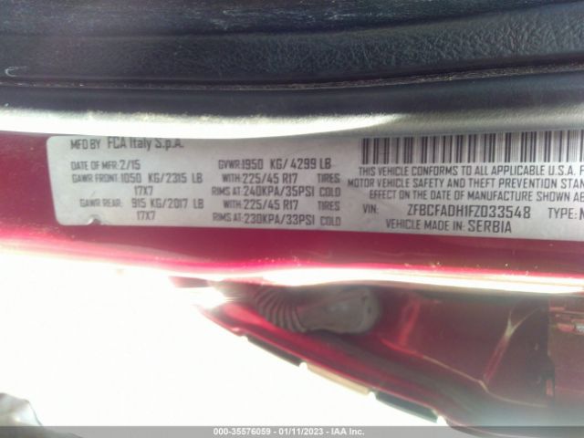 ZFBCFADH1FZ033548 Fiat 500L