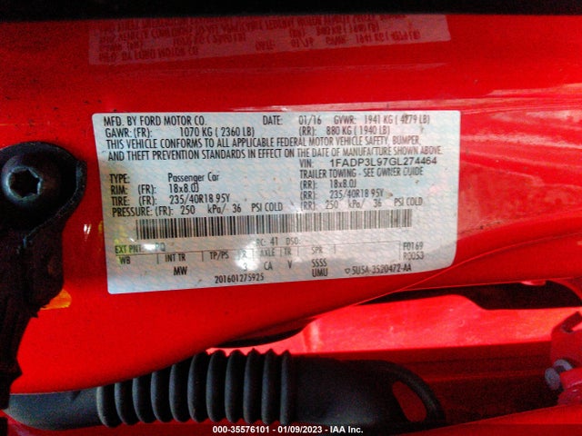 2016 Ford Focus, VIN: 1FADP3L97GL274464