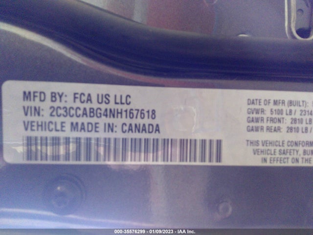 2022 Chrysler 300, VIN: 2C3CCABG4NH167618