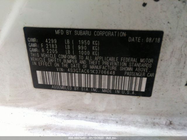 4S3GTAC61K3706648 Subaru Impreza Premium