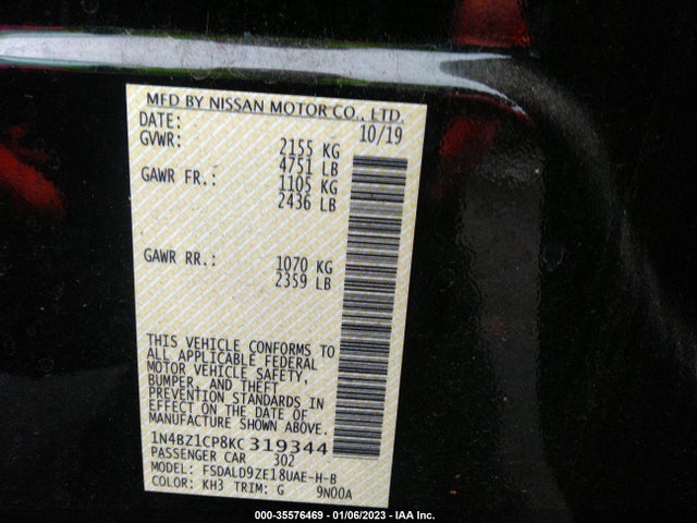 Nissan Leaf Sv Plus 2019 1N4BZ1CP8KC319344 Image 9