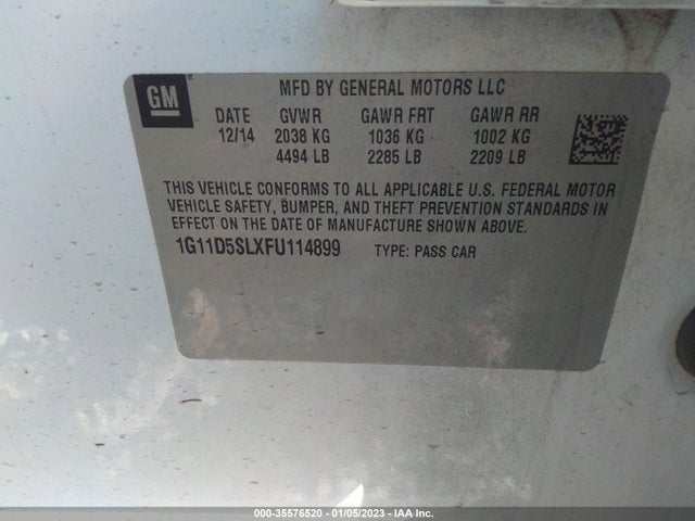 Chevrolet MALIBU LT 2015 1G11D5SLXFU114899 Image 10