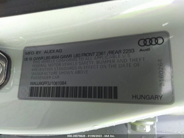 WAUJ8GFF3J1081084 Audi A3 2.0t Tech Premium/2.0t Premium