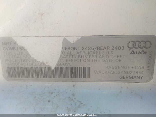 WAUAFAFL2AN021864 Audi A4 2.0t Premium