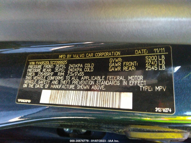 Volvo XC60 2012 YV4952DL5C2289925 Image 9