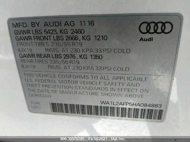 Audi Q5 Premium Plus 2017 WA1L2AFP5HA084883 Image 9