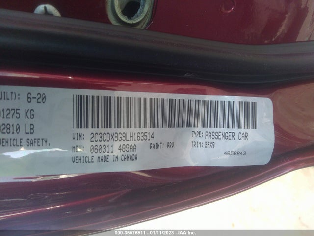 Dodge Charger Sxt 2020 2C3CDXBG9LH163514 Image 10