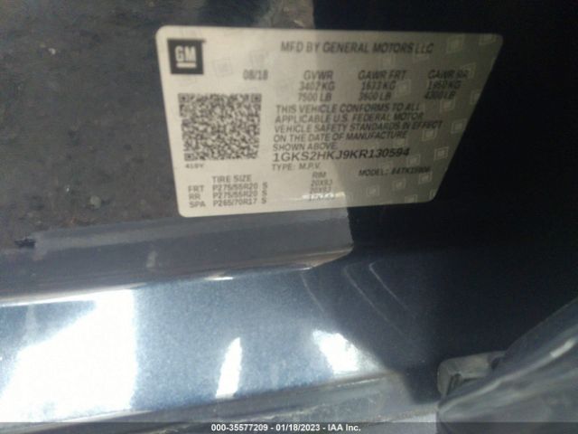 1GKS2HKJ9KR130594 GMC YUKON XL DENALI