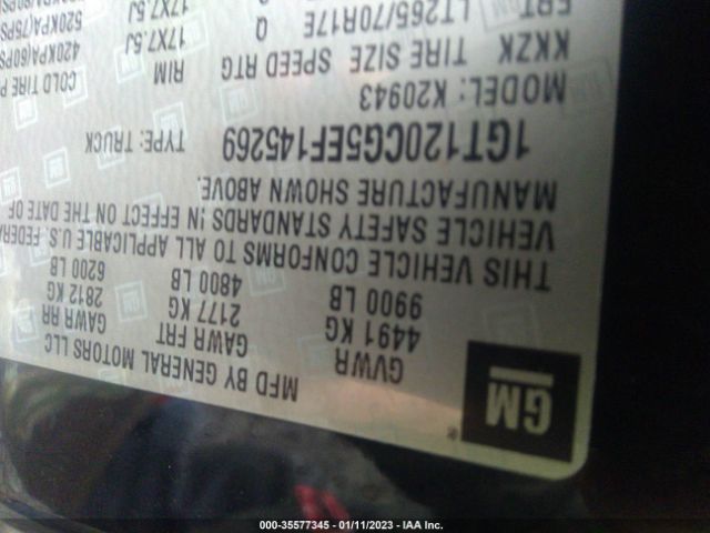 1GT120CG5EF145269 GMC Sierra 2500hd Sle
