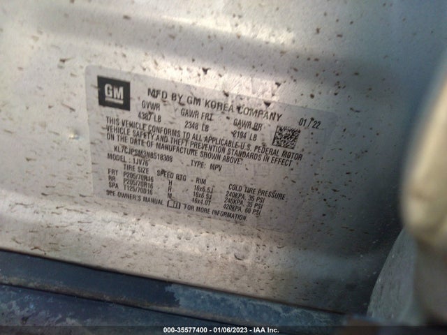 Chevrolet Trax Lt 2022 KL7CJPSM3NB518308 Image 9
