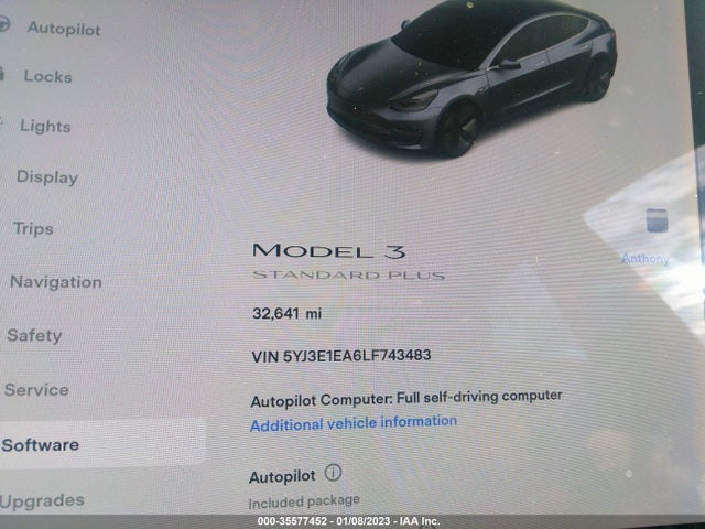 Tesla Model 3 Standard Range 2020 5YJ3E1EA6LF743483 Image 8