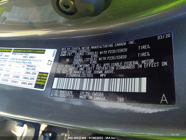 2T2HGMDA8LC051955 Lexus Rx Rx 450h