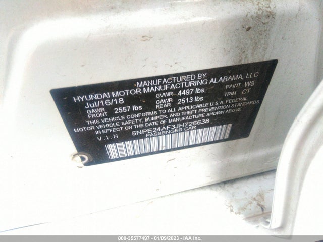 Hyundai SONATA SE 2018 5NPE24AF3JH725638 Image 9