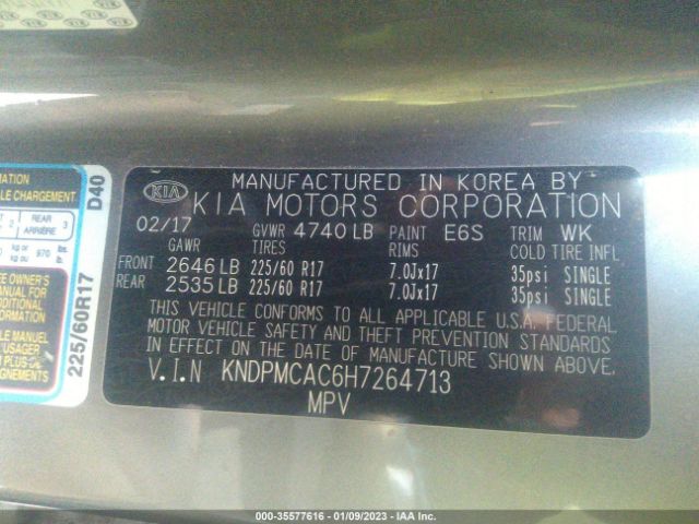 KNDPMCAC6H7264713 KIA Sportage Lx