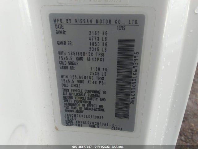 2020 Nissan NV 200, VIN: 3N6CM0KN0LK693995