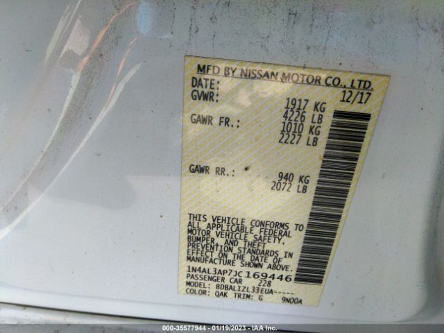 1N4AL3AP7JC169446 Nissan Altima 2.5 Sv
