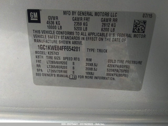 Chevrolet Silverado 2500hd Ltz 2015 1GC1KWE84FF654201 Image 10