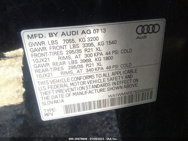 Audi Q7 2014 WA1WMAFE7ED003902 Image 9