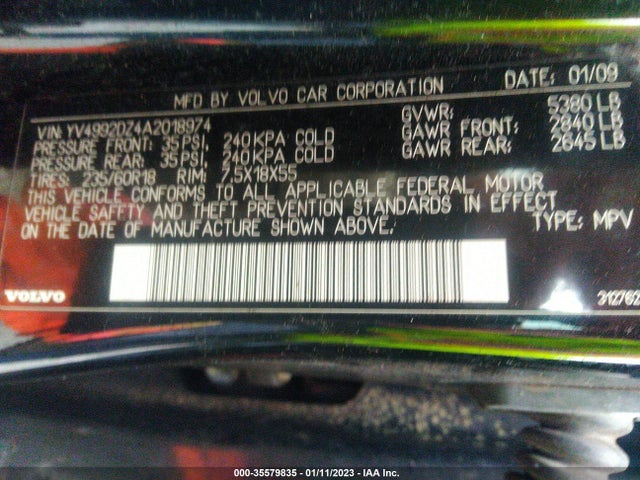 YV4992DZ4A2018974 Volvo XC60