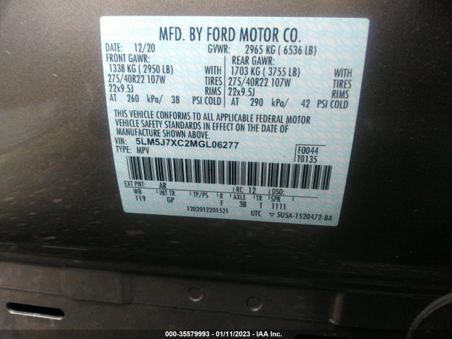 2021 Lincoln Aviator, VIN: 5LM5J7XC2MGL06277