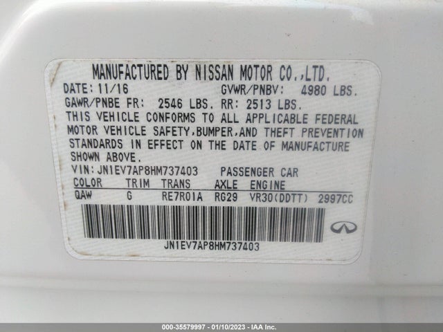 2017 Infiniti Q50, VIN: JN1EV7AP8HM737403