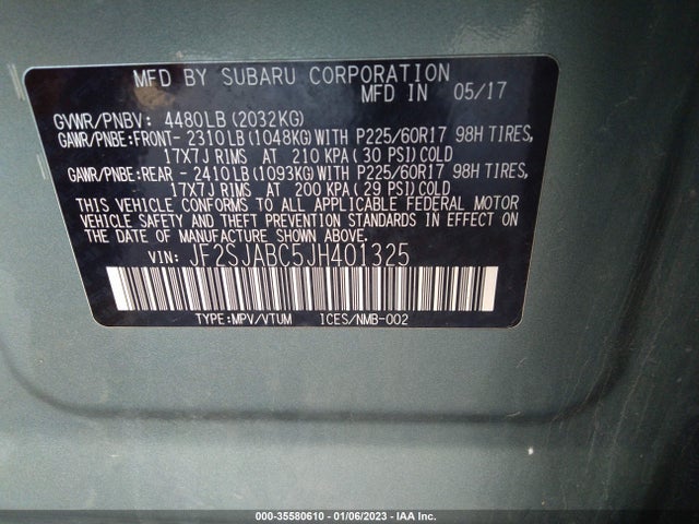 Subaru Forester 2018 JF2SJABC5JH401325 Image 10