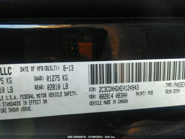 2C3CDXHGXEH124943 Dodge Charger Sxt