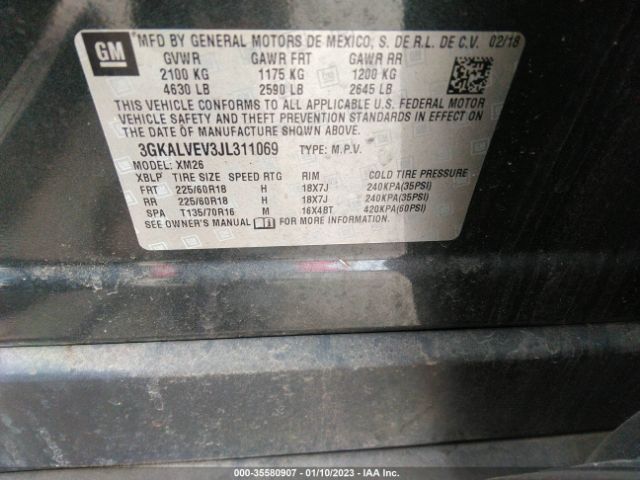 3GKALVEV3JL311069 GMC Terrain Slt
