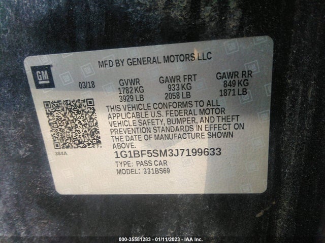 Chevrolet Cruze Premier 2018 1G1BF5SM3J7199633 Image 11