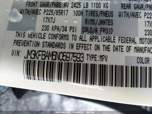 2022 Mazda CX-5, VIN: JM3KFBAM6N0597593
