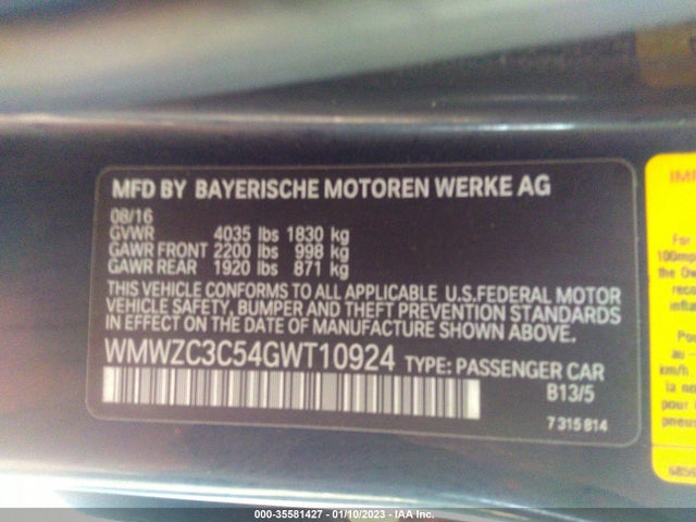 WMWZC3C54GWT10924 Mini Cooper Countryman S