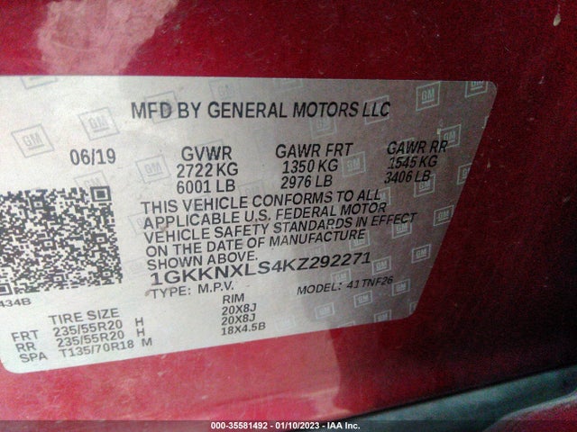 GMC Acadia Denali 2019 1GKKNXLS4KZ292271 Image 9