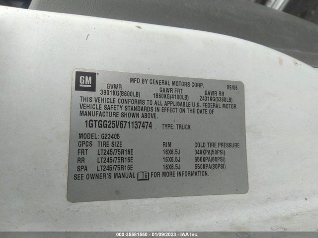 GMC SAVANA CARGO VAN 2007 1GTGG25V671137474 Image 10
