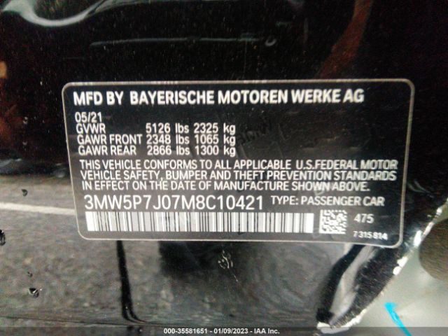 3MW5P7J07M8C10421 BMW 3 Series 330e