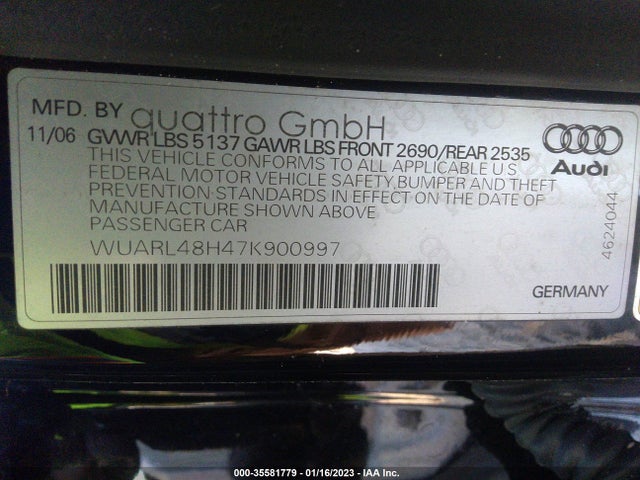 Audi S4 2007 WUARL48H47K900997 Image 10