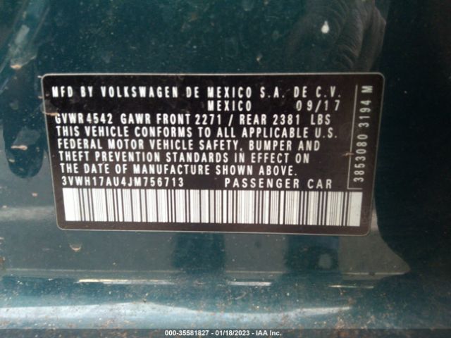 3VWH17AU4JM756713 Volkswagen Golf Alltrack Tsi S/tsi Se/tsi Sel