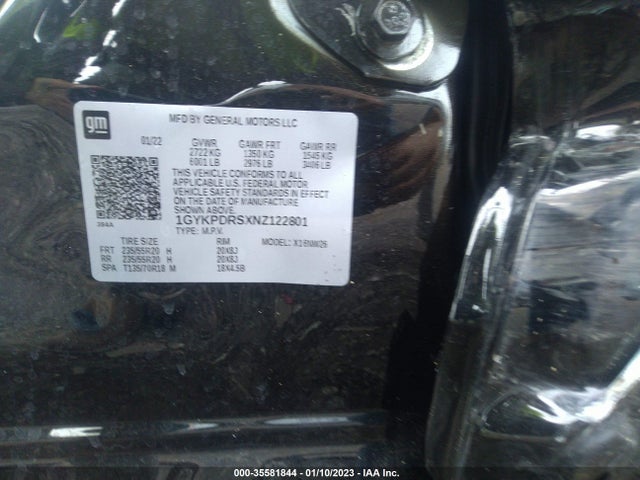Продажа на аукционе авто 2022 Cadillac Xt6 Premium Luxury, vin: 1GYKPDRSXNZ122801, номер лота: 35581844