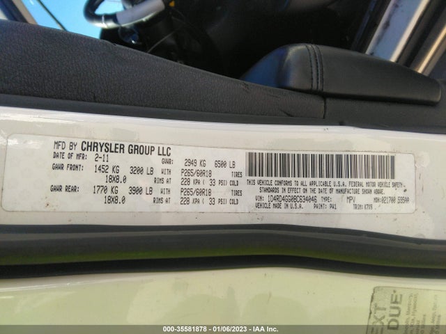 Dodge Durango Crew 2011 1D4RD4GG0BC634046 Image 10