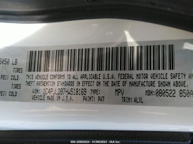 1C4PJLDB7HW518169 Jeep Cherokee Limited