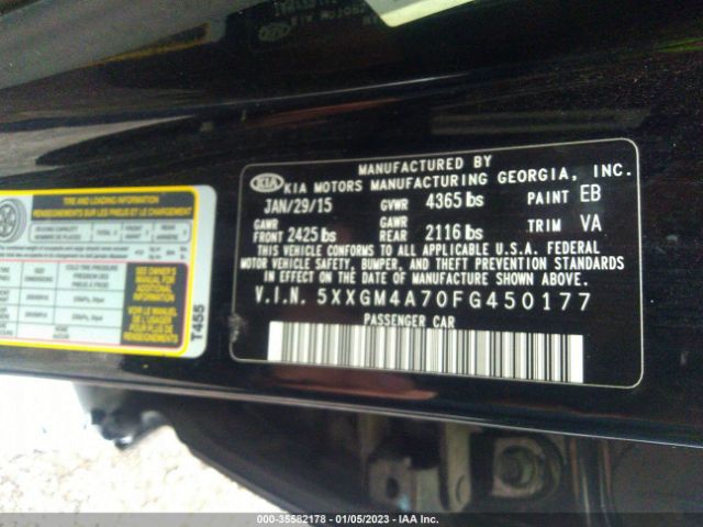 5XXGM4A70FG450177 KIA Optima Lx