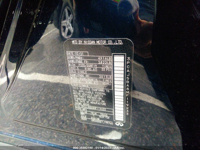 2021 Infiniti QX50, VIN: 3PCAJ5BA8MF119233