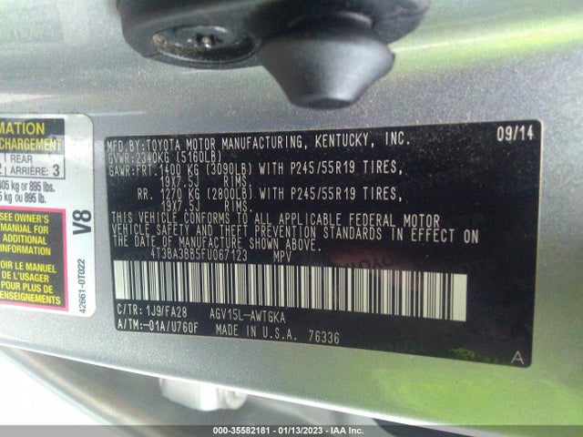 Toyota Venza Le/xle 2015 4T3BA3BB5FU067123 Image 10