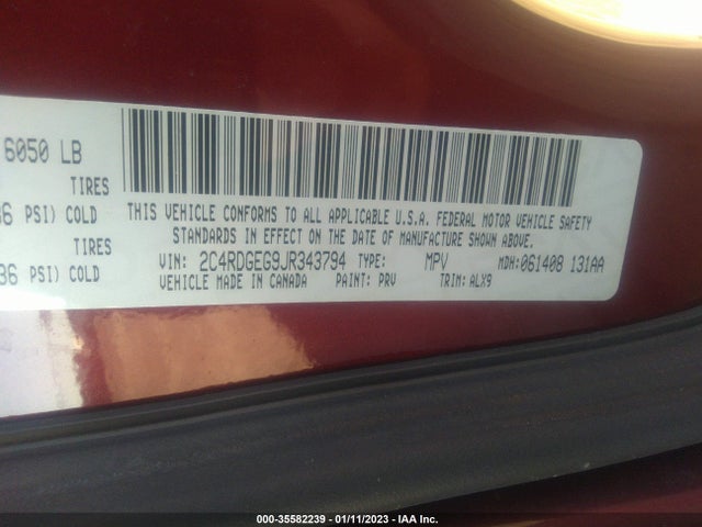 Dodge Grand Caravan Gt 2018 2C4RDGEG9JR343794 Image 9