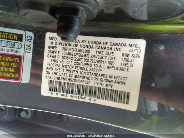 Honda CR-V EX 2013 2HKRM4H57DH669992 Image 10