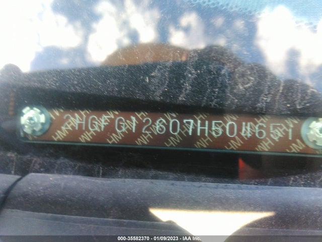 2007 HONDA CIVIC CPE LX VIN: 2HGFG12607H504651