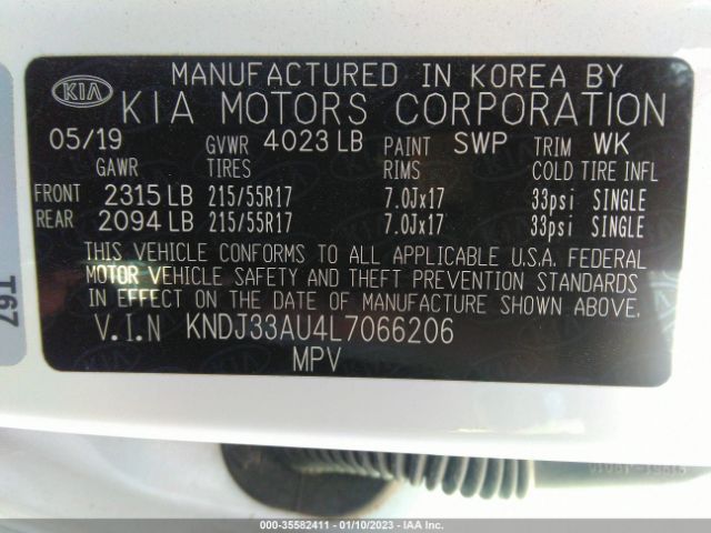 KNDJ33AU4L7066206 KIA SOUL EX