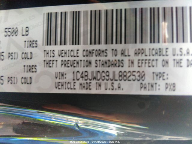 1C4BJWDG9JL882530 Jeep Wrangler Jk Unlimited Sport S