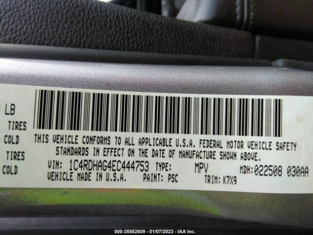 1C4RDHAG4EC444753 Dodge Durango Sxt